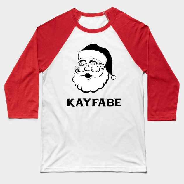 Kayfabe Santa Baseball T-Shirt by Gimmickbydesign